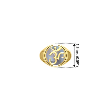 Om Flip Solid Yellow Gold Ring GRI162